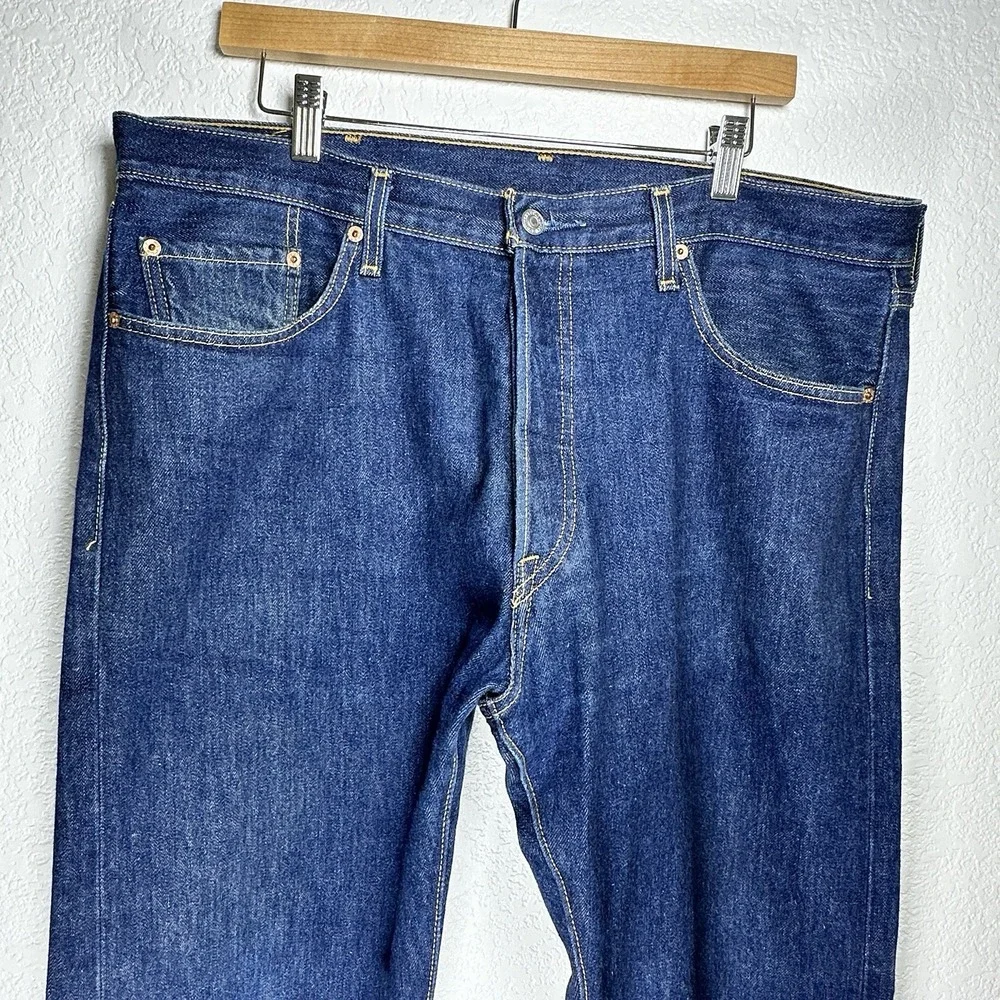 Vtg 2003 Y2K Levi's 501 Button-fly Jeans Dark Barely Worn Unbroken In 38x32